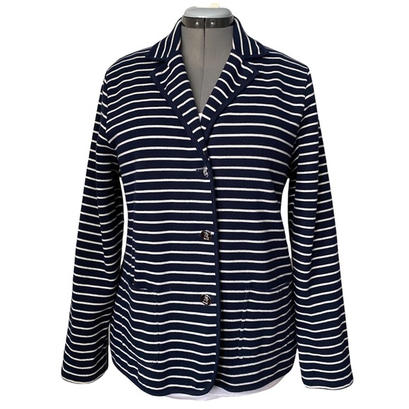 Chaps Jackets & Blazers - Chaps striped knit blazer XL
